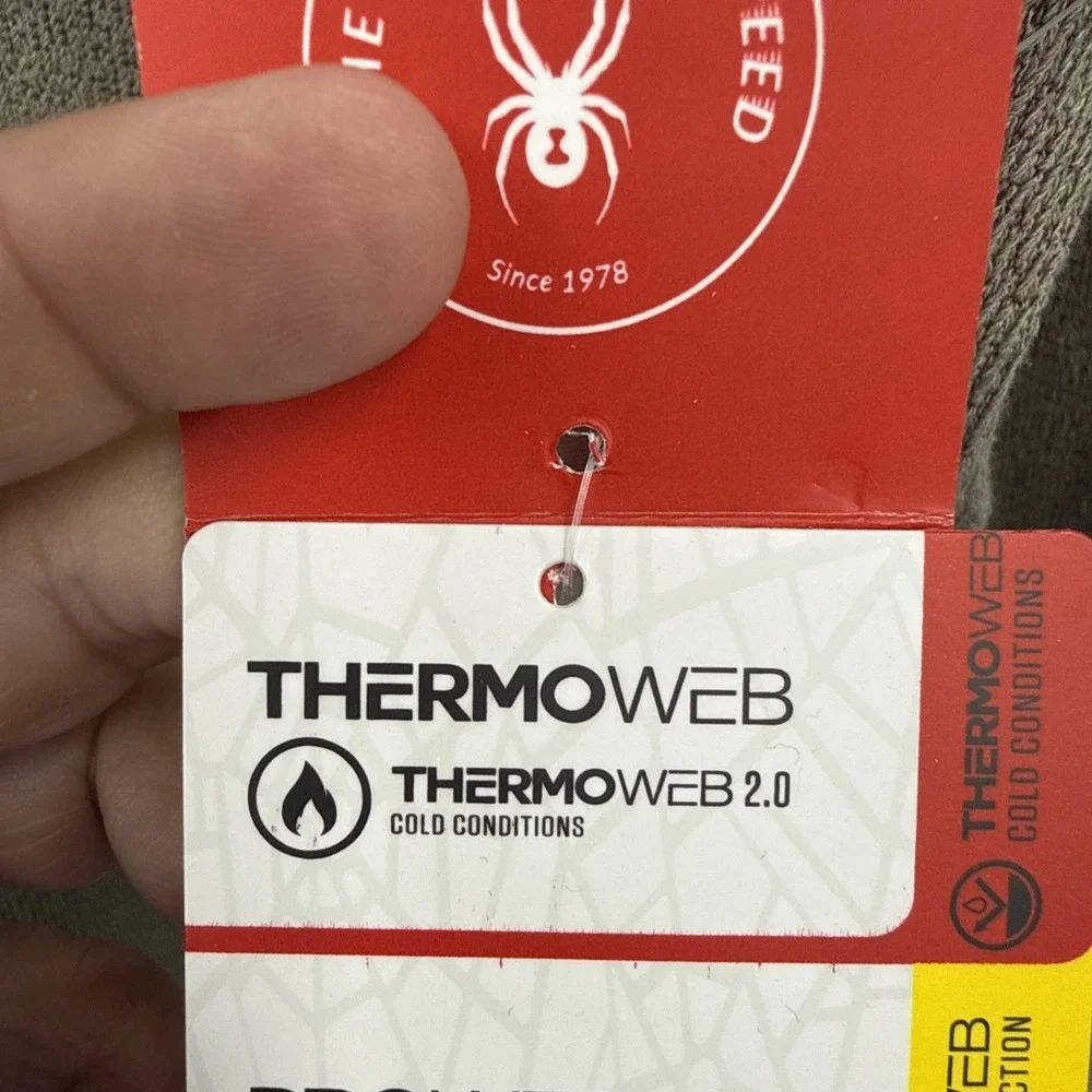 NWT Spider  Thermoweb 2.0 Fleece Lined‎ Hoodie Medium Color Timber- Brown/Grey